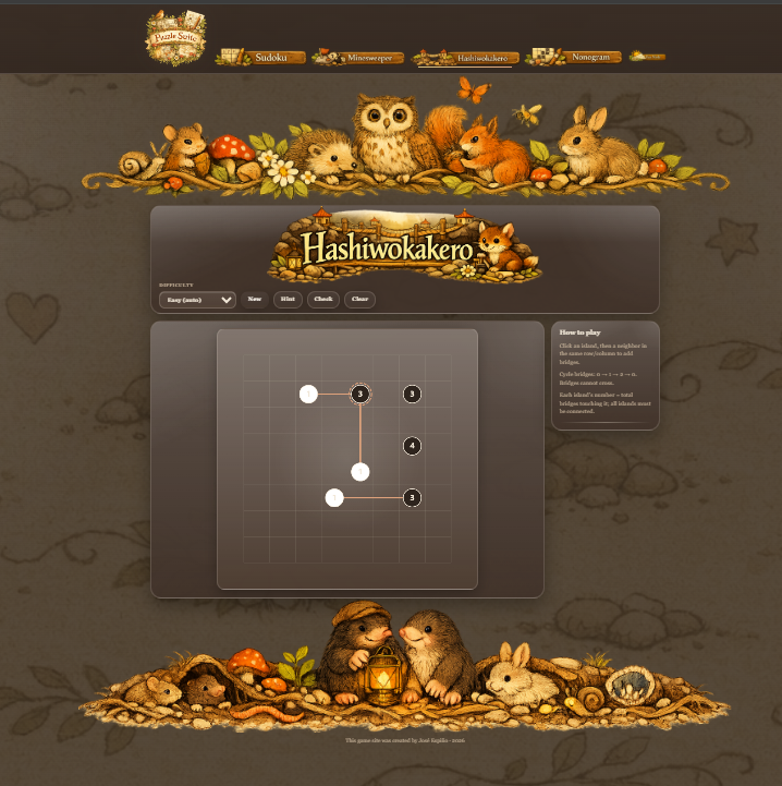 Screnshot of the Puzzle Suite website